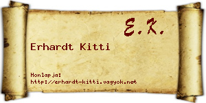 Erhardt Kitti névjegykártya